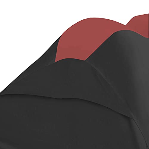 JETPRO غطاء جت سكي قابل للسحب من جيت برو، مقاوم للماء من قماش بوليستر ثقيل 600D باللون العنابي/الأسود يناسب من 126" إلى 135" 3 مقاعد - Image 4