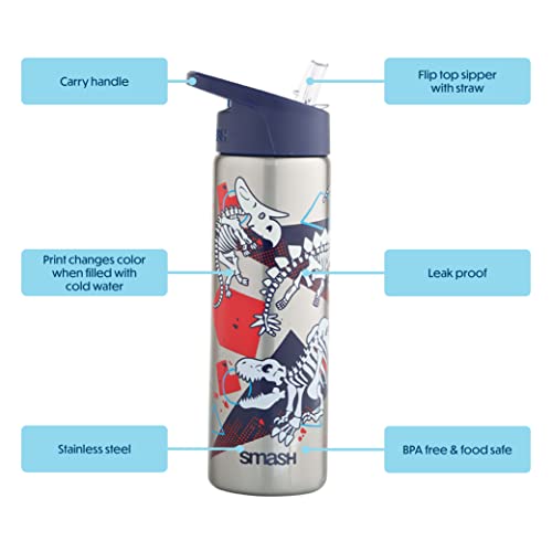 Smash Stainless Steel Color Change Water Bottle 25.3 fl oz - Dinosaur - Image 5
