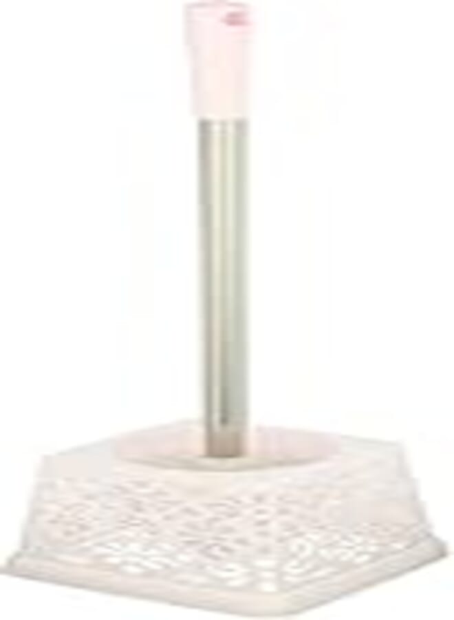 Toilet Cleaning Brush with Stainless Steel Handle and Holder - Pink