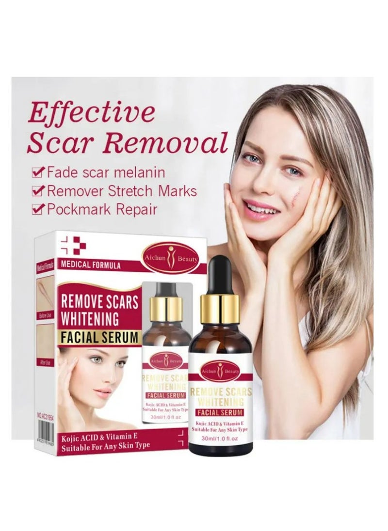 Aichun beauty Scar Removal Facial Serum Pimples Stretch Marks Face Moisturizing Body Remove Scars Kojic Acid Vitamin E 30 ml  - Image 2