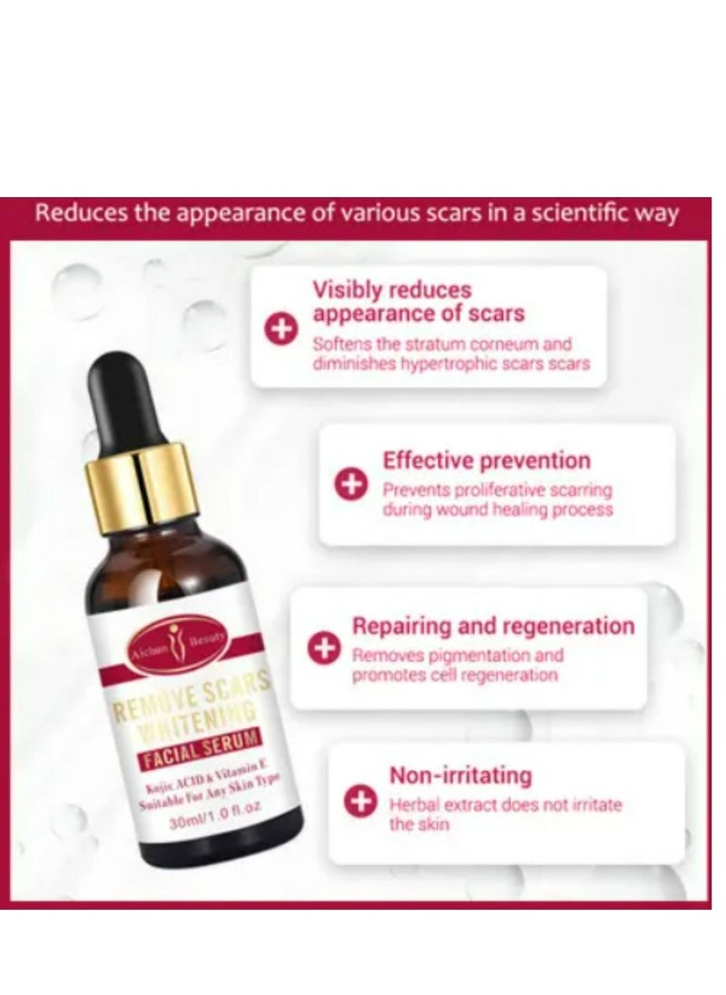 Aichun beauty Scar Removal Facial Serum Pimples Stretch Marks Face Moisturizing Body Remove Scars Kojic Acid Vitamin E 30 ml  - Image 5