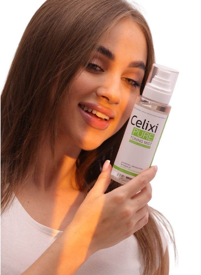 سيليكسي بيور Celixi® PURE الأمريكي – تونينج ميست للوجه – تونر للبشرة الدهنية والمختلطة – نياسيناميد وزنك – يرطب البشرة، ينقي المسام ويساعد على تثبيت المكياج – 200 مل - Image 2