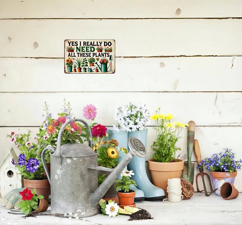 Bestylez Garden Gifts I Really Need All These Plants Vintage Gardening Signs for Home Garden Greenhouse Living Room Bedroom Yard Outdoor Decor 8X12 Inch (3362) - Image 5