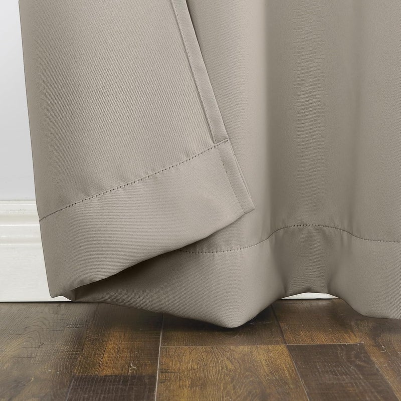Sun Zero Soho Blackout Energy Efficient Grommet Curtain Single Panel, 54" x 84", Stone - Image 4