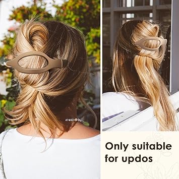 Blooms Large Hair Clips 3 Pcs Hair Claw Clip NonSlip Side Slid Flat Hair Clips Strong Hold Crocodile Clips Hair Accessories for Women Girls for Thick Fine Hair for Wedding Holiday - Image 2