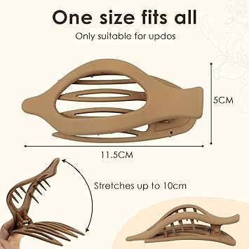 Blooms Large Hair Clips 3 Pcs Hair Claw Clip NonSlip Side Slid Flat Hair Clips Strong Hold Crocodile Clips Hair Accessories for Women Girls for Thick Fine Hair for Wedding Holiday - Image 5