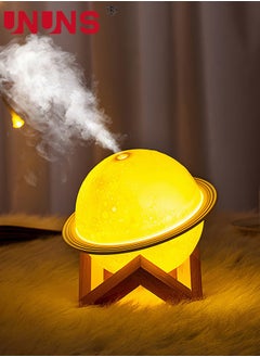 UNUNS Moon Lamp Humidifier, 3D Printing Moon Night Light with USB Recharge, 3 Colors Led Moon Light with Stand, Aromatherapy Diffuser Nursery Night Light for Kids Baby Friend Lover Birthday Room Decor  - Image 1