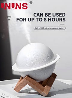UNUNS Moon Lamp Humidifier, 3D Printing Moon Night Light with USB Recharge, 3 Colors Led Moon Light with Stand, Aromatherapy Diffuser Nursery Night Light for Kids Baby Friend Lover Birthday Room Decor  - Image 5