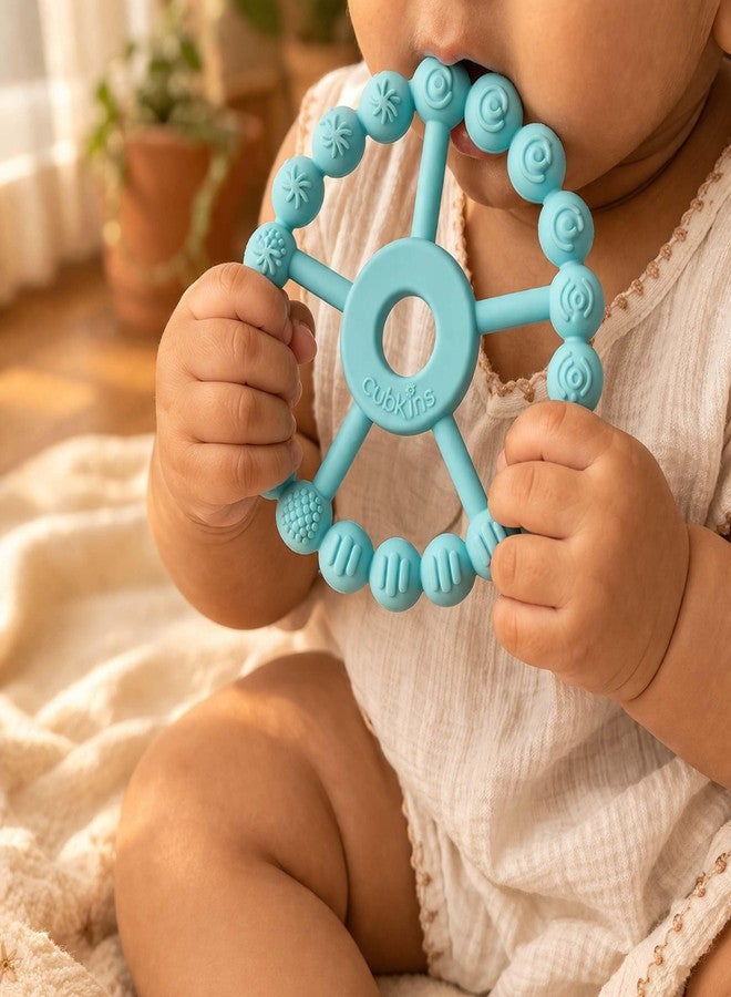 Cubkins Silicone Ring Teether for Babies 3-12 Months | BIS Certified, BPA Free, Food Grade | Teething Ring for Soothing Gums | Zero Plastic | Easy Grip Baby Teething Toy (Java Banana) - Image 3