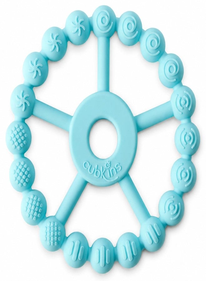 Cubkins Silicone Ring Teether for Babies 3-12 Months | BIS Certified, BPA Free, Food Grade | Teething Ring for Soothing Gums | Zero Plastic | Easy Grip Baby Teething Toy (Java Banana) - Image 1