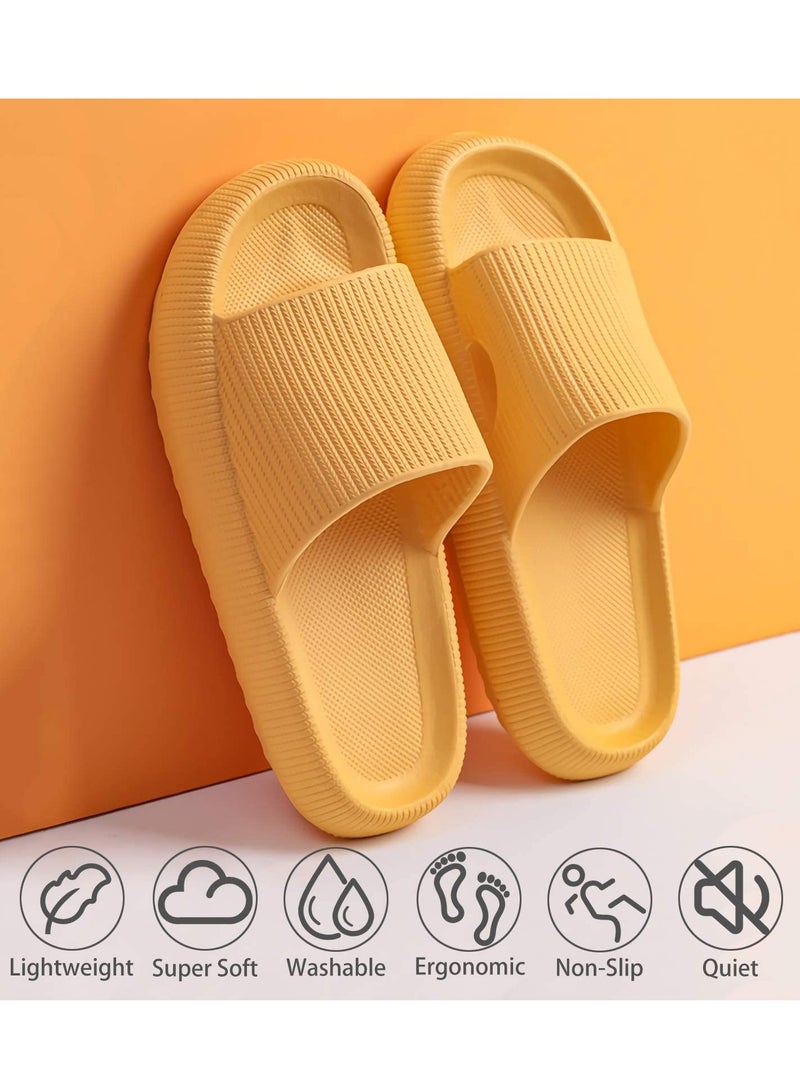 Arabest Cloud Slides Women's and Men's Bathroom Anti Slip Quick Dry Ultra Soft Thick Bottom Home Slippers  - Image 2