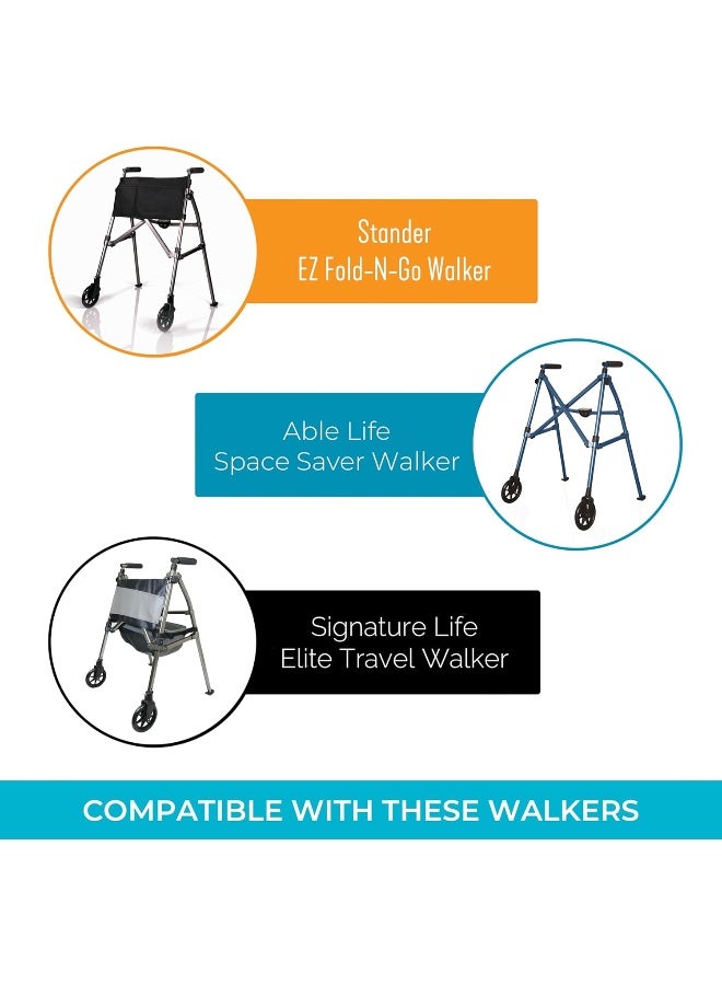 Stander Replacement Walker Hand Grips, Rolling Walker Foam Grip Handles for Adults, Seniors, and Elderly, Compatible with Stander, Able Life, and Signature Life Walkers and Rollators, Set of 2 - Image 4