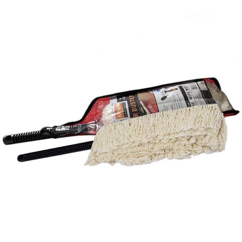 Jopasu Car Duster Brush & Mini Duster Brush Combo Pack With 100% Wax Treated Cotton Strands For Cleaning Dry Dust Om Cars & Bikes. Scratch Proof, Water Saver & Eco-Friendly Brush For Dusting, Black - Image 4