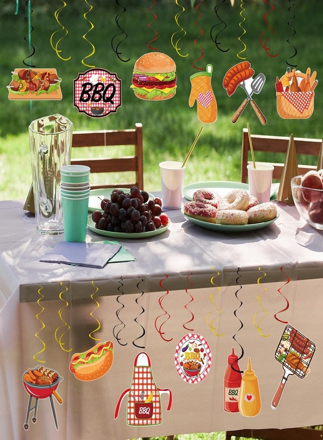 Atiloy 58 PCS Summer Picnic Party Hanging Decoration BBQ Party Decorations BBQ Picnic Birthday Hanging Swirl for Kids Summer Picnic Holidays Birthday Carnival Party Supplies - Image 5