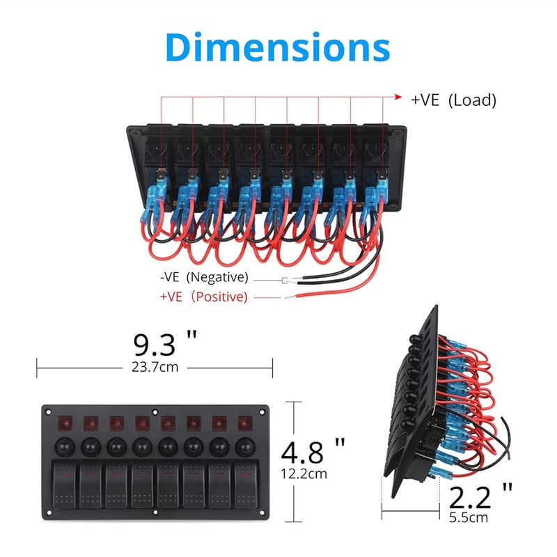 Wivplex 8 Gang Waterproof Switch Panel - Image 2