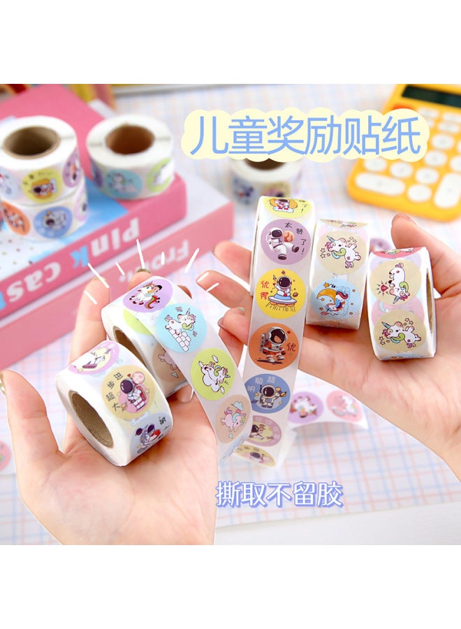 HELPS Children's Roll Sealing Sticker Cute Astronaut's Hand Account Sticker Cartoon Sticker Diy Decorative Pattern Sticker - Image 3