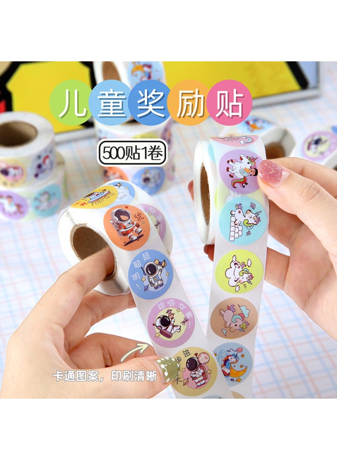 HELPS Children's Roll Sealing Sticker Cute Astronaut's Hand Account Sticker Cartoon Sticker Diy Decorative Pattern Sticker - Image 2