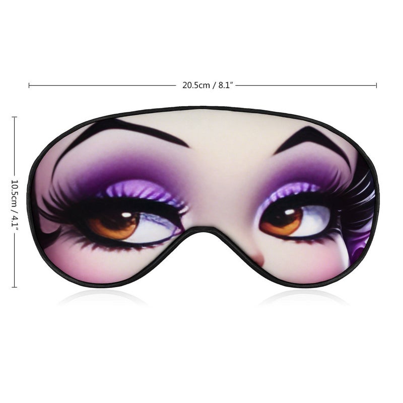 Funny Heavy Makeup And Big Eyes Printed High Quality Sleep Mask 100 Percent Light Blocking Soft Comfortable Lightweight Portable Eye Mask For Insomnia Travel Work Napping - Image 3