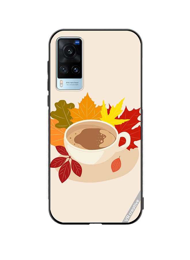 VR CREATIVE Protective Case Cover For Vivo X60 A Cup Of Coffee With Colorful Design Multicolour - Image 1