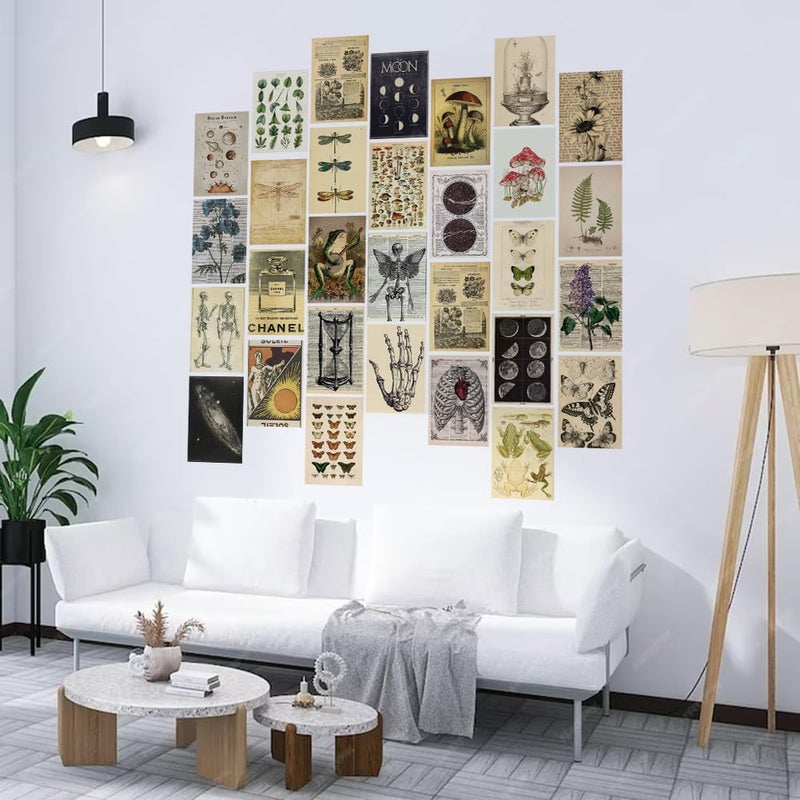 Kitty Cat Vintage Aesthetic Wall Collage Kit 30 Unique Poster Set Free Tape 4x6in Each Posters Dorm Bedroom Decor Hostel Essential Aesthetic Room Decor Vintage - Image 4