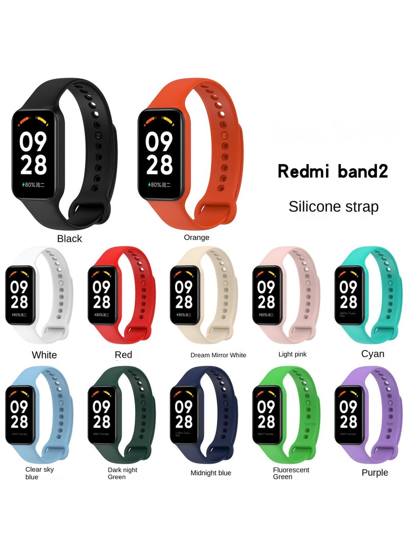 1Pcs Watch band for Redmi smart band 2/xiaomi band 8 active watch strap White