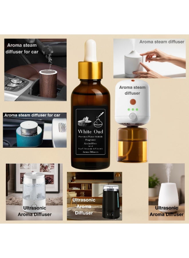 عطر عود أبيض مركز - ريفيل 50 مل للفواحات الكهربائية البخارية-  Ultrasonic  - خالٍ من الكحول - امن صحيا - مع ثبات طويل - Image 2