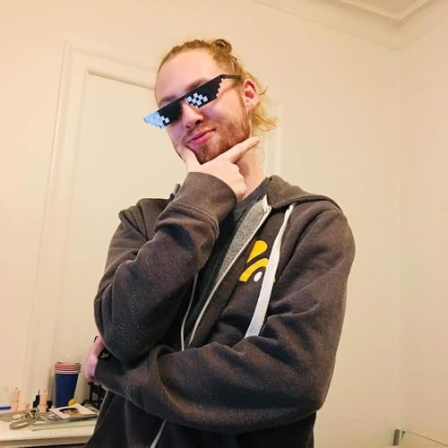 STORE 2508 Pack of 5 Mixed Colours Pixelated Thug Life Party glasses Gangster Gangsta Life Funny Novelty Shades, Photo Props Unisex Sunglasses Eyeglasses - Image 4