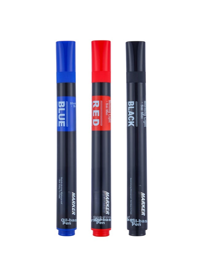 ام اند جي Chenguang Blue قلم ماركر ذو طرف واحد، قلم ماركر سميك الطرف، قلم لوجستي، ماركر زيتي، قلم طرف كبير، لوازم مكتبية، 10 قطع/علبة، تحضير للامتحان، Apmy2223 - Image 5