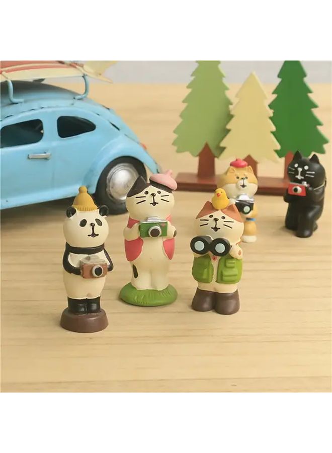 Charming Hand Painted Resin Cat Panda Shiba Model Figurine Gift For Photography Lovers - Image 2
