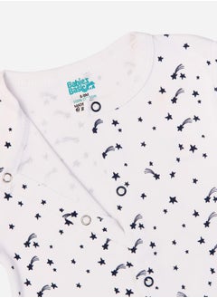 Babies Basic Printed Cotton Long Sleeves Sleepsuit  - Image 3