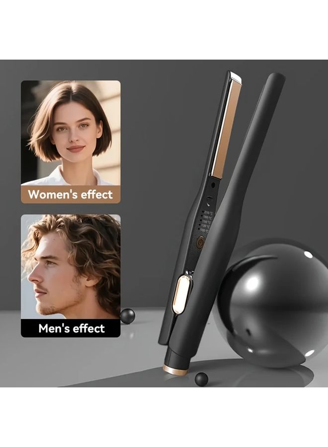 Black Hair Straightener And Curler With Temperature Control For All Hair Types - Image 5