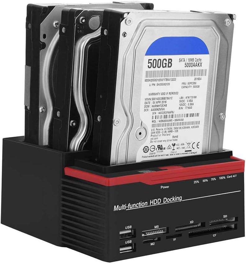 Zopsc محطة إرساء الأقراص الصلبة USB 3.0 SATA/IDE ثلاثية المآخذ مع وظيفة النسخ غير المتصل 12V / 3A مزود طاقة مستقل - Image 1