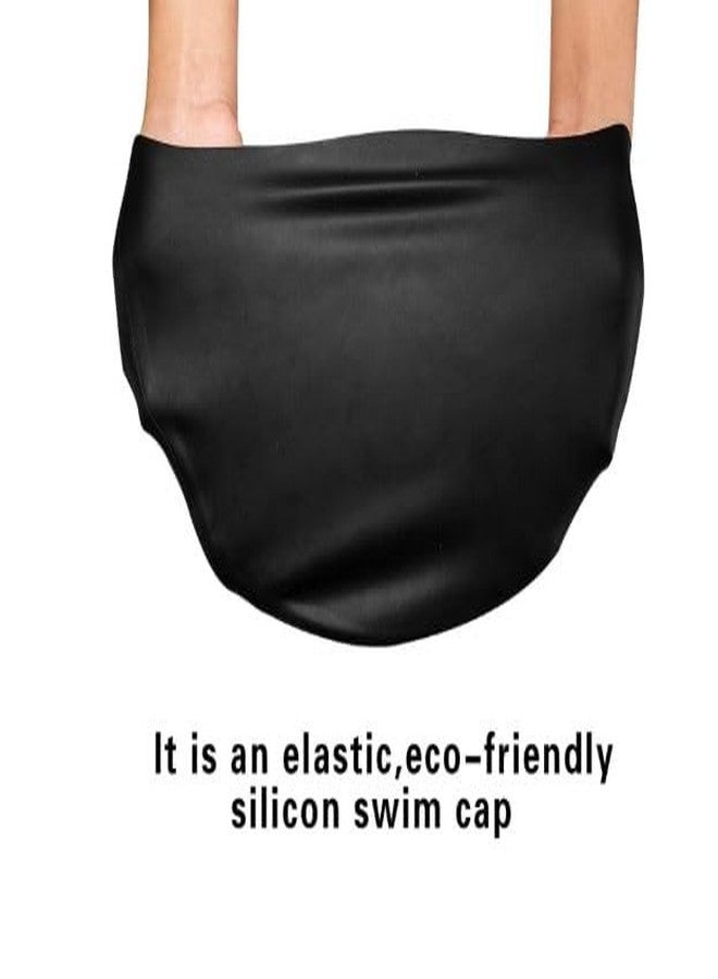 Simcox Silicone Swim Cap, Waterproof Black Cap for Men, Women, Boys & Girls - Image 4