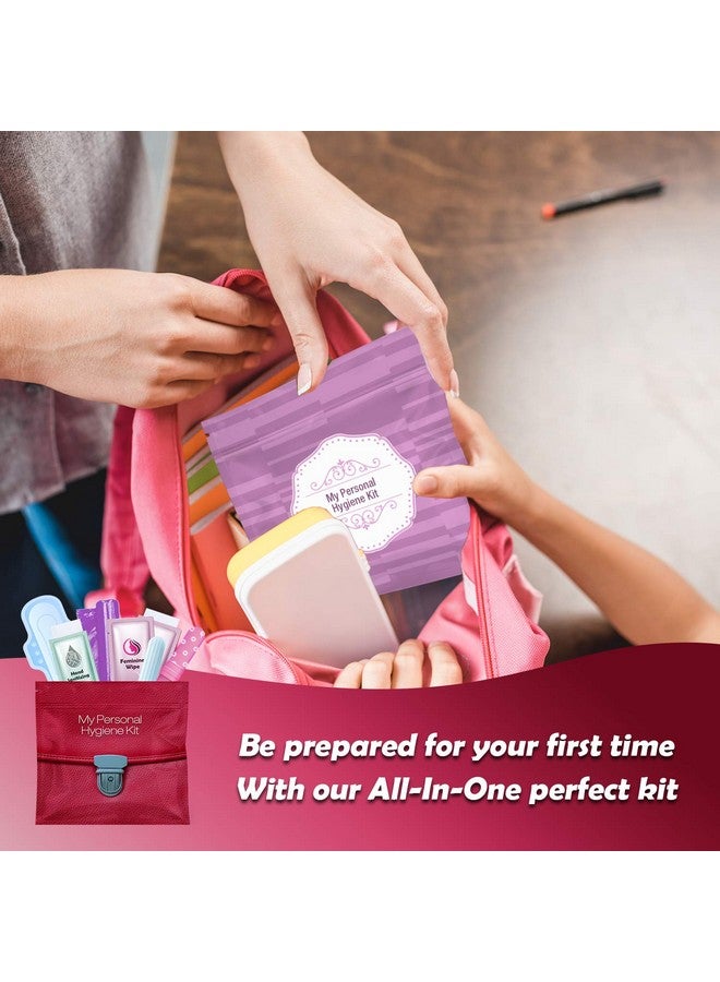 pH Advantage Pink Style Menstrual Kit All-in-One 10 Pack | Convenience on The Go | Period Kit Pack for Travelling, Tweens & Teenagers or just When You’re Out | Individually Wrapped Feminine Hygiene Product  - Image 3
