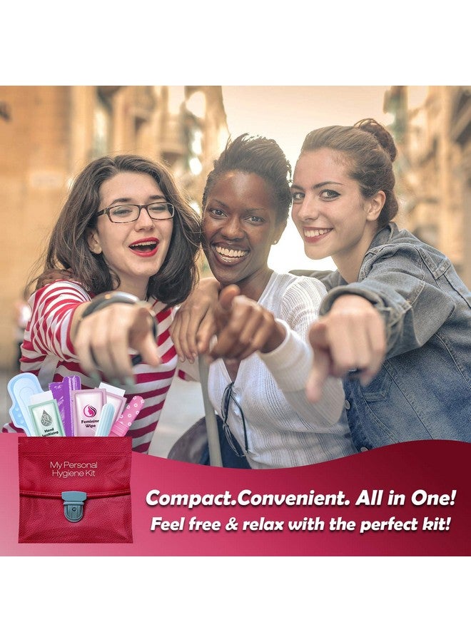 pH Advantage Pink Style Menstrual Kit All-in-One 10 Pack | Convenience on The Go | Period Kit Pack for Travelling, Tweens & Teenagers or just When You’re Out | Individually Wrapped Feminine Hygiene Product  - Image 4