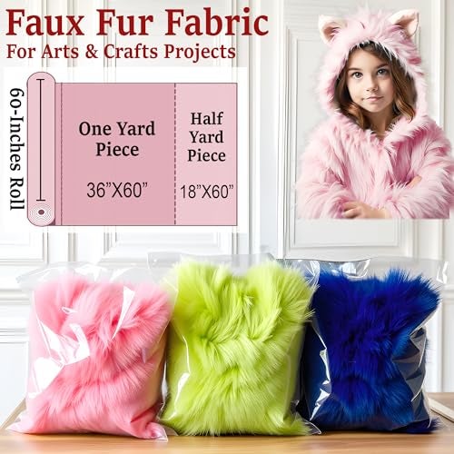 Barcelonetta | Faux Fur Fabric | Soft & Plush | Costume, Upholstery, Decoration, Sewing Material | Fluffy, Fuzzy | Shaggy, Long Pile (Purple, Half Yard) - Image 3