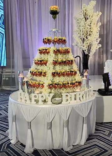 Suppromo White Tulle Table Skirts for Rectangle Tables 6ft for Wedding Birthday Party Bridal Shower White Tutu Ruffle Table Cloth for Cake Dessert Buffet Banquet Dinner Table Decorations - Image 3