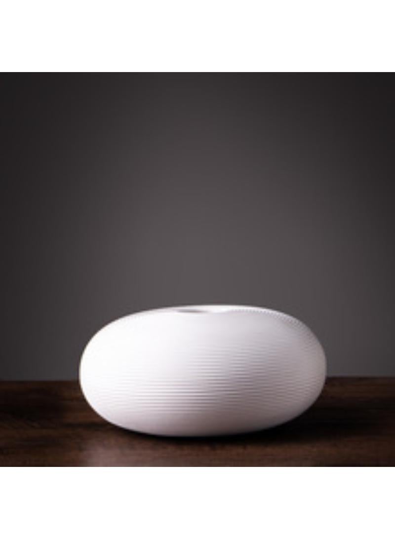 الأزرق جي دبليو غرفة معيشة عصرية بسيطة عصرية طاولة طعام مبتكرة طاولة قهوة طاولة قهوة ديكور منزلي مزهرية سيراميك بيضاوية بيضاء حليبية - Image 2