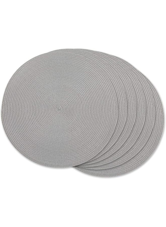 yongsheng Washable Round Woven Table Mat Coaster, 15 Inches Wipeable Scratch Resistant Table Placemats for Kitchen Table, Dining Room（6 pcs）  - Image 1