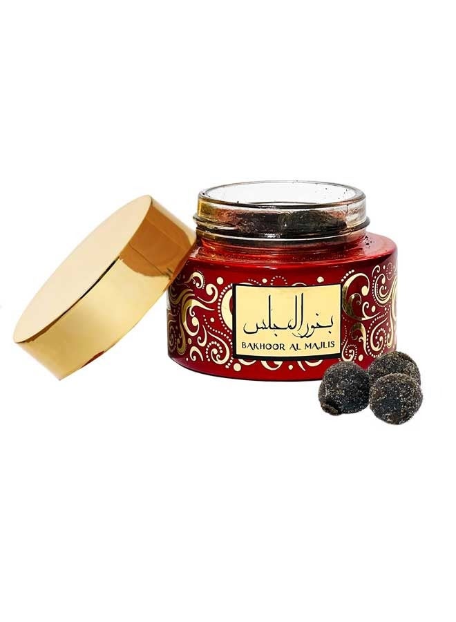 BAKHOOR AL MAJLIS BAKHOOR OUD INCENSE 75G - AUTHENTIC ARABIC DUKHOON