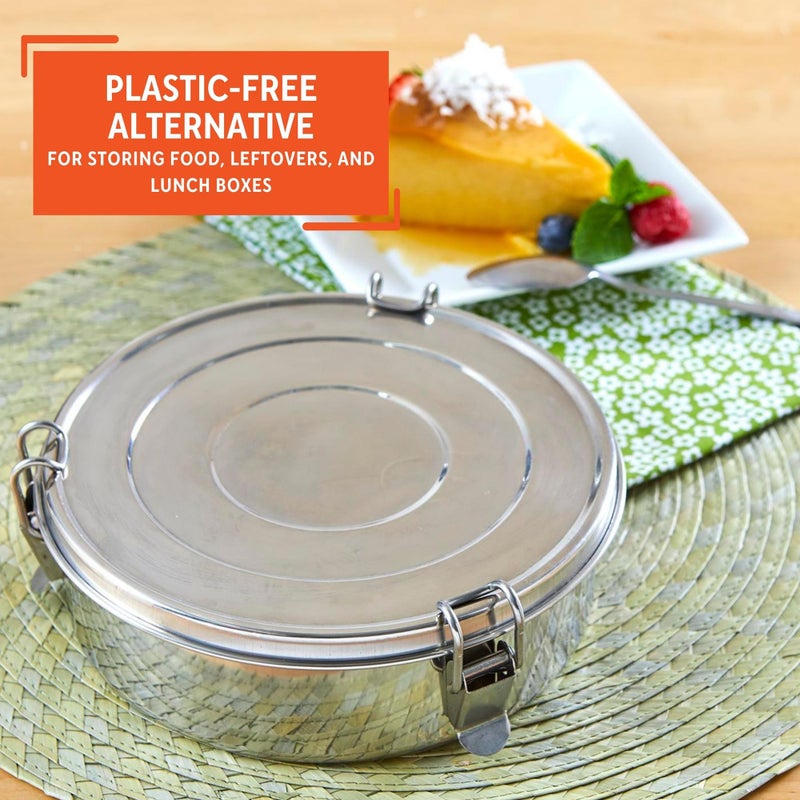 IMUSA 1.5Qt Stainless Steel Flan Mold with Lid, Round Baking Pan for Flan, Cheesecake, Pudding, and Desserts, Silver - Image 5