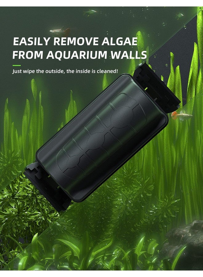 Jasonwell Magnetic Aquarium Fish Tank Cleaner Magnet Scraper for Glass Aquariums Cleaning Tools Scrubber Floating Brush (S) - Image 3