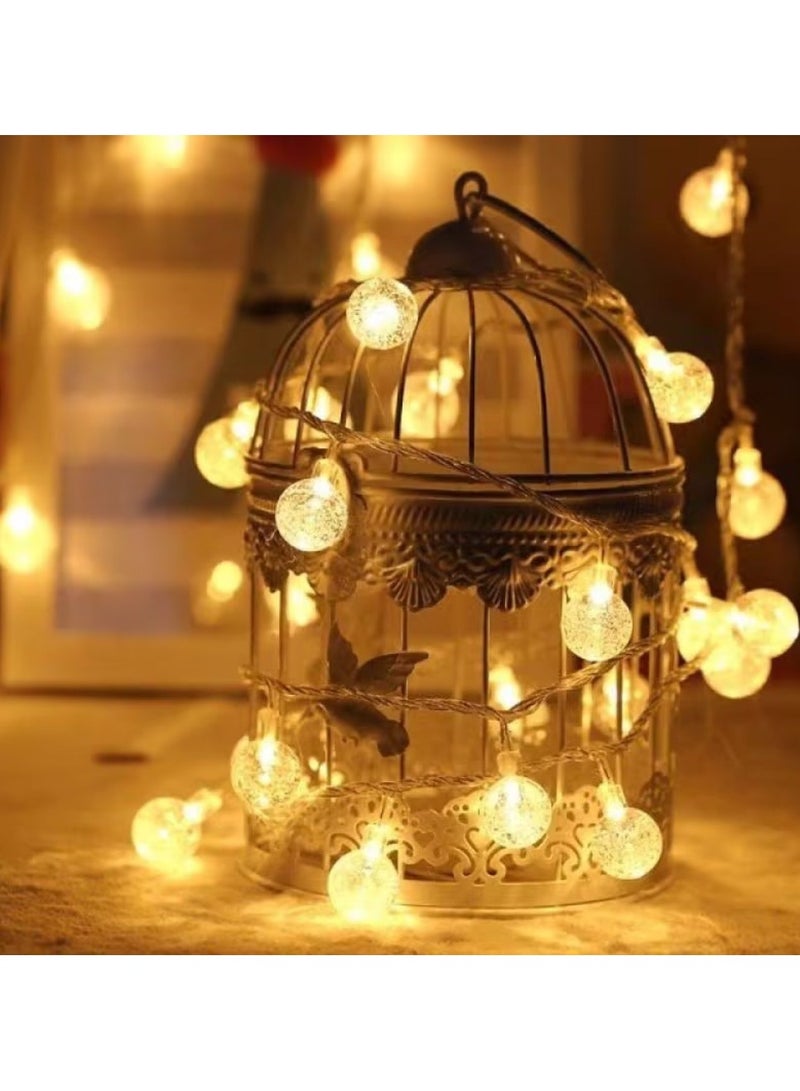 أضواء خيطية بكرة كريستالية LED – إضاءة زخرفية للمنزل، الحديقة الخارجية، حفلات الزفاف، عيد الفطر والمناسبات الاحتفالية، مثالية لخلق أجواء إضاءة دافئة وجميلة - Image 2