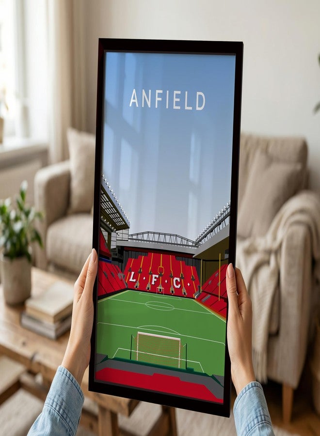 QUOTE - UNQUOTE ART Liverpool Merchandise, Anfield Frame,11x14 inches, Black Frame - Image 1