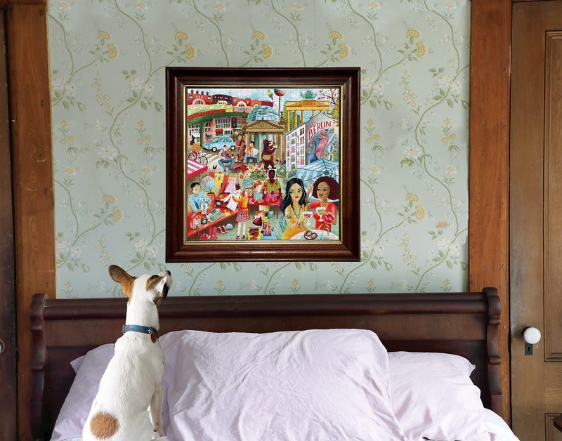 eeBoo: Piece and Love Berlin Life 1000 Piece Square Jigsaw Puzzle, Sturdy Puzzle Pieces, A Cooperative Activity with Friends and Family - Image 3