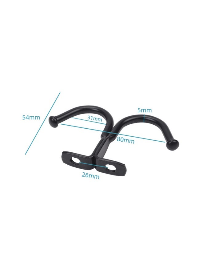 Double-hook cabinet hooks for kitchen teacup storage and coat storage, 10-piece set - Image 3