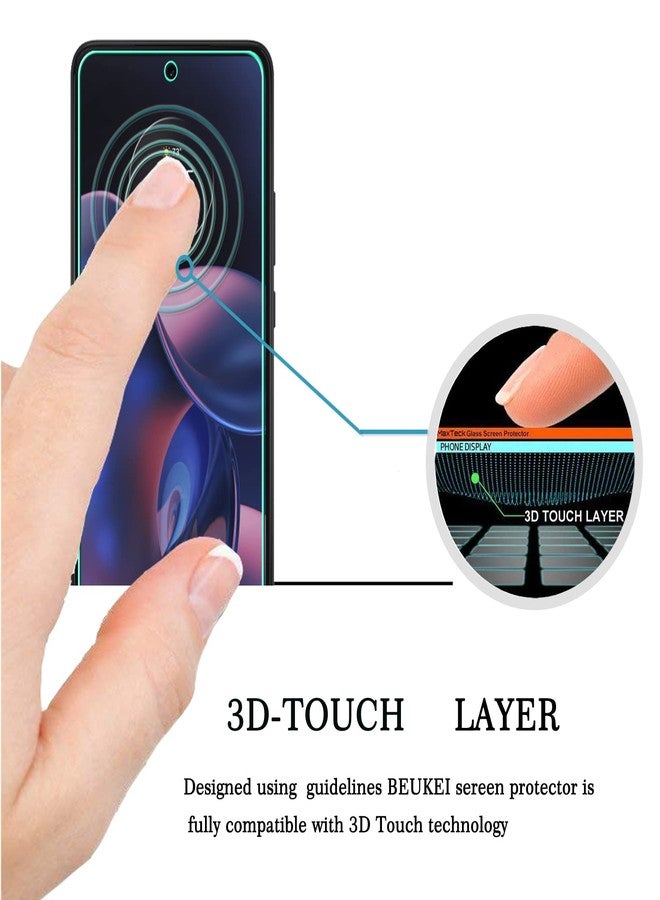 beukei (3 Pack) Compatible for Motorola Moto Edge (2022) [Not Fit for Moto Edge+2022 Version] Screen Protector Tempered Glass, (6.6 inch) Touch Sensitive,Case Friendly - Image 3