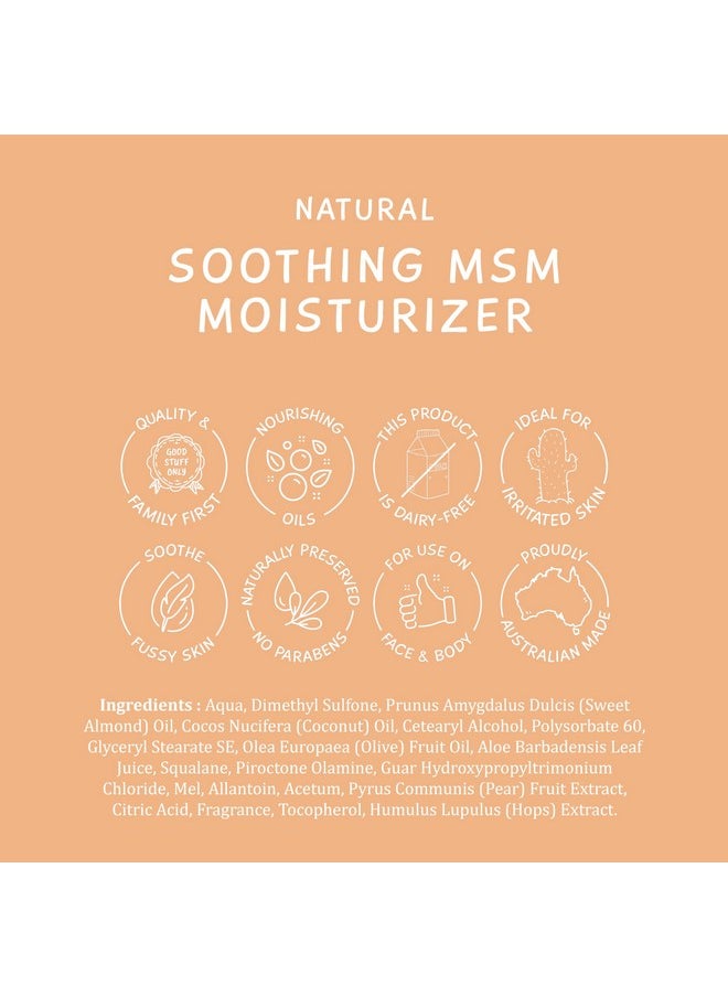 MOOGOO - Soothing Msm Moisturizer Natural Calming Moisturizing Body Lotion For Sensitive Skin For Women And For Men. Petroleum Free Paraben Free Cruelty Free. - Image 1