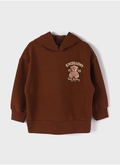 LC WAIKIKI Hooded Printed Long Sleeve Girl Sweatshirt  - Image 1