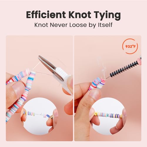 Etcokei USB Thread Burner Zap Tool, Rechargeable Beading Supplies for Jewelry Making Sewing Cutting Melting DIY Beadwork, Ideal for Finishing Bead Weaving & Stringing Projects (Patented) - Image 3